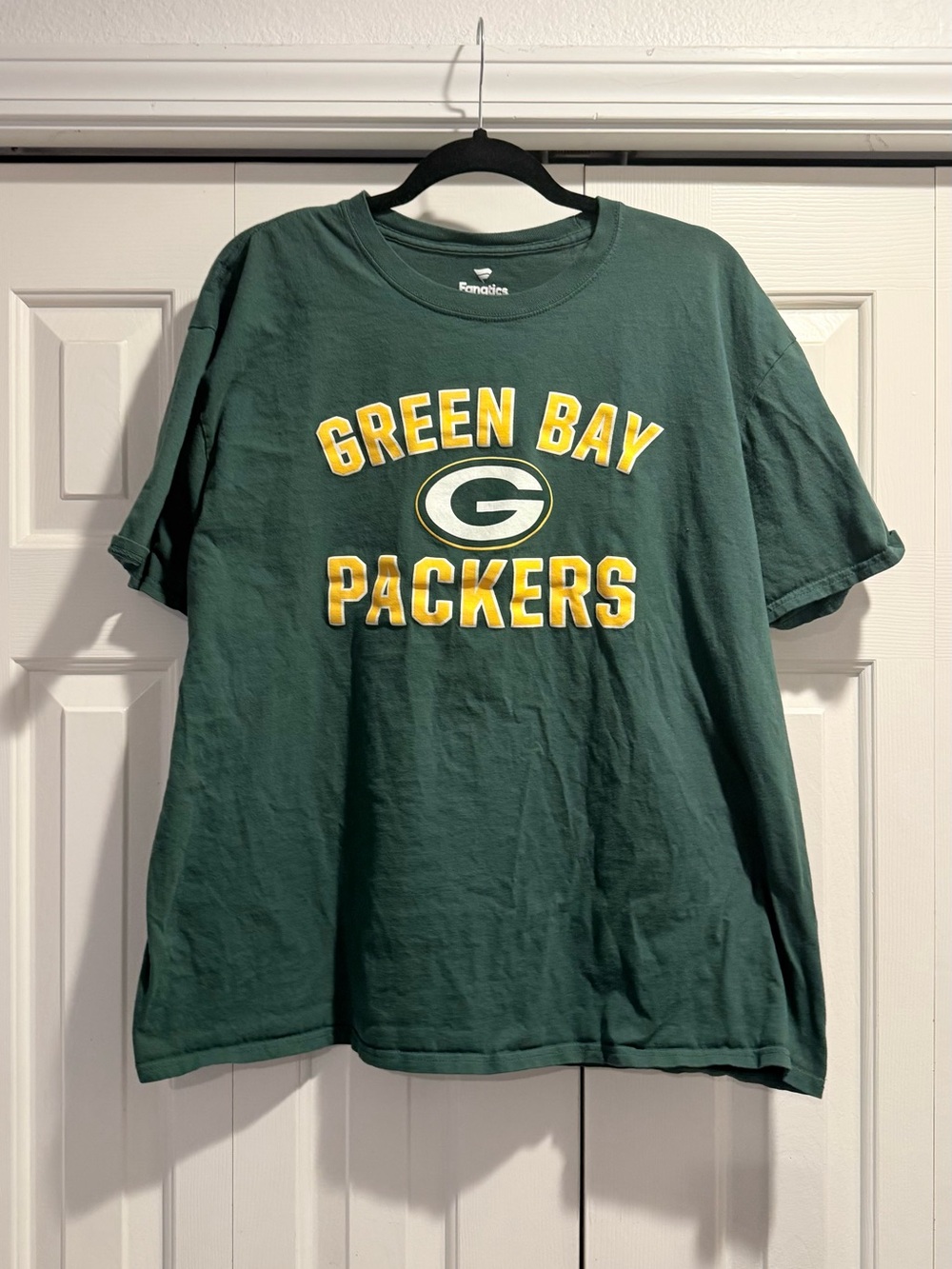 Fanatics Green Bay Packers Dark Green Tee with Yellow Logo #0085
